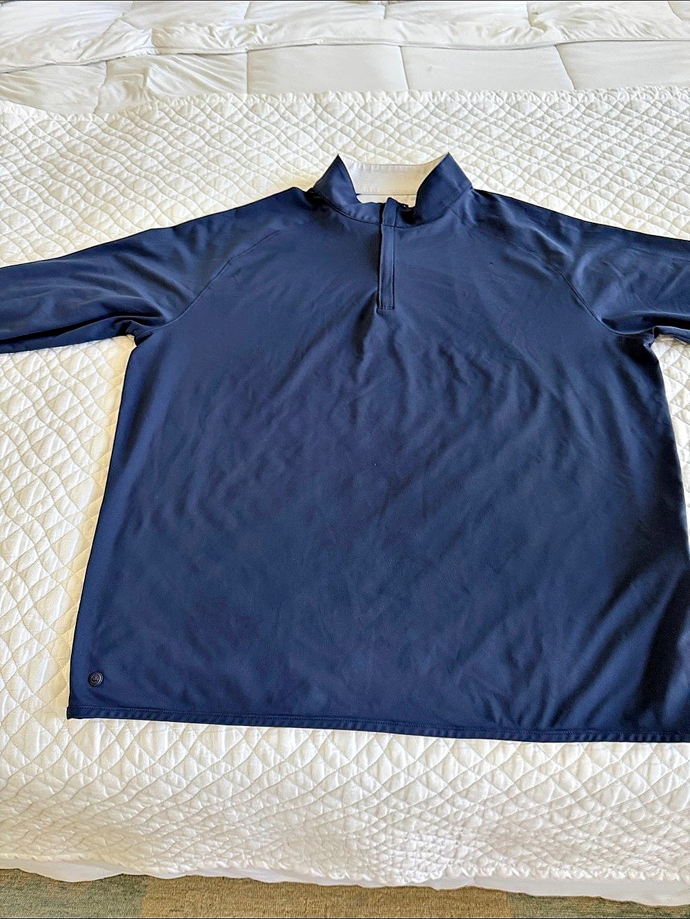 Peter Millar Crown Crafted Stealth Performance Quarter-Zip Polo Blue XL
